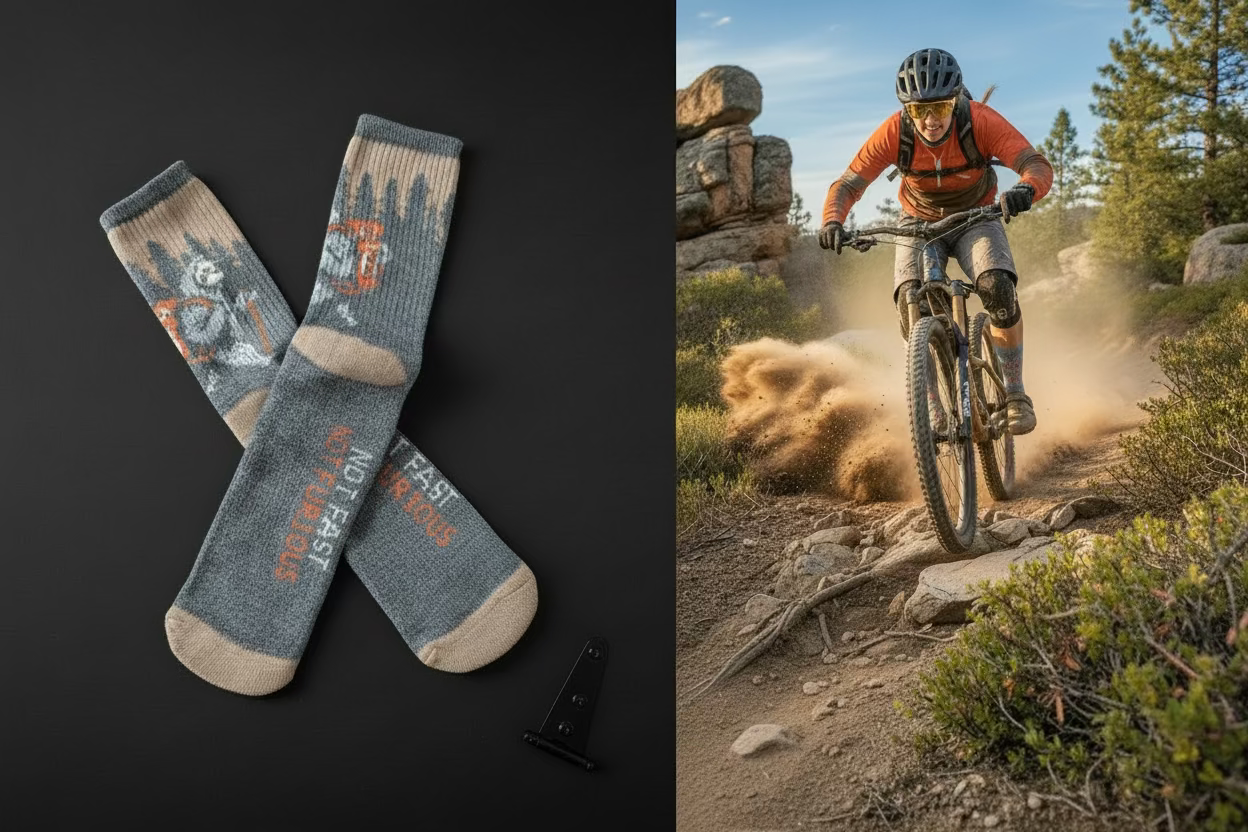 Happy Camper Crew Socks-NEW