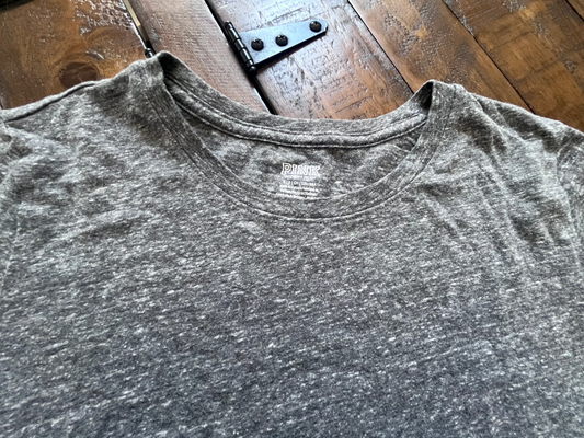 PINK Victoria's Secret Shimmer Burnout Tee – Grey – Size S