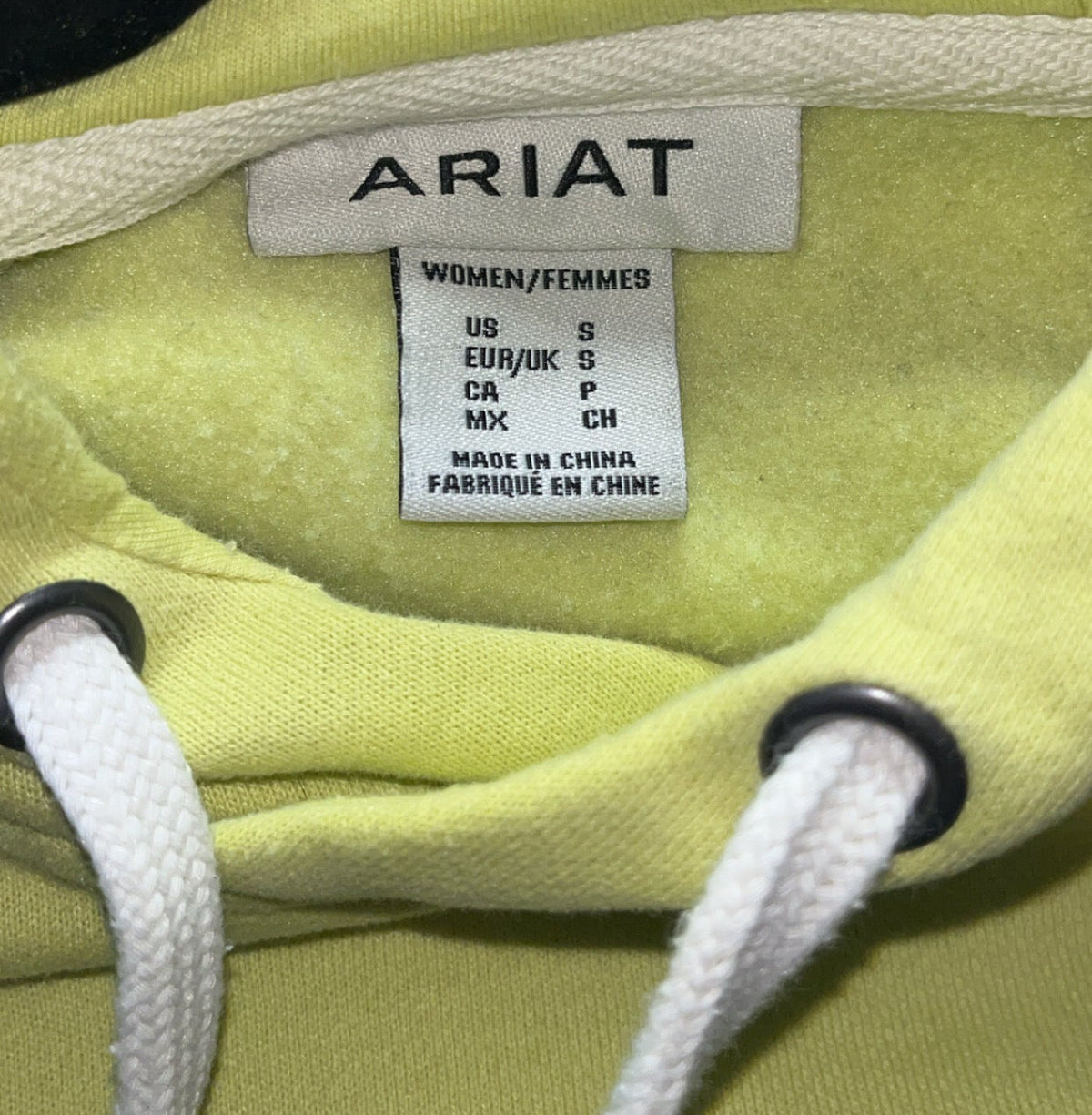 Ariat Pullover Hoodie - Neon Yellow - Front