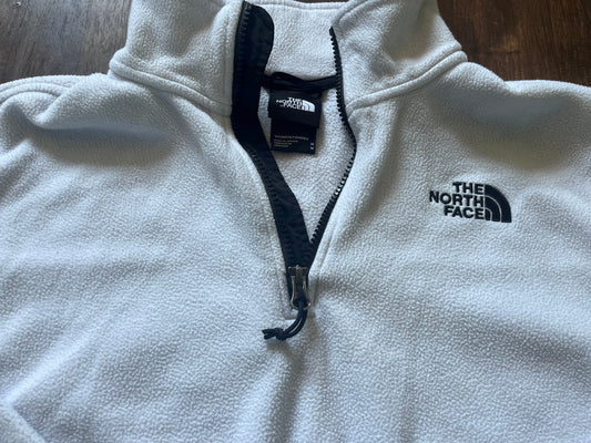 The North Face Fleece Quarter-Zip Pullover – White/Black