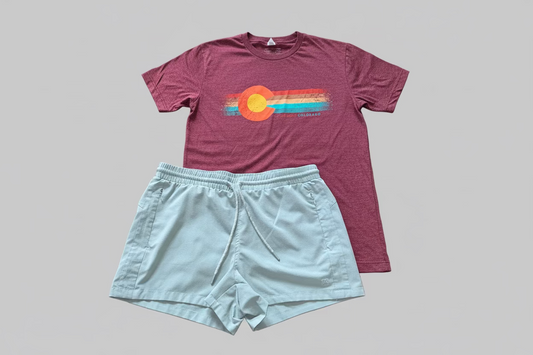 Colorado Graphic Tee & Avalanche Hiking Shorts Set