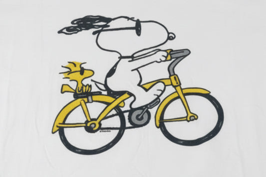 Snoopy & Woodstock Cycling Graphic Tee – Size Small