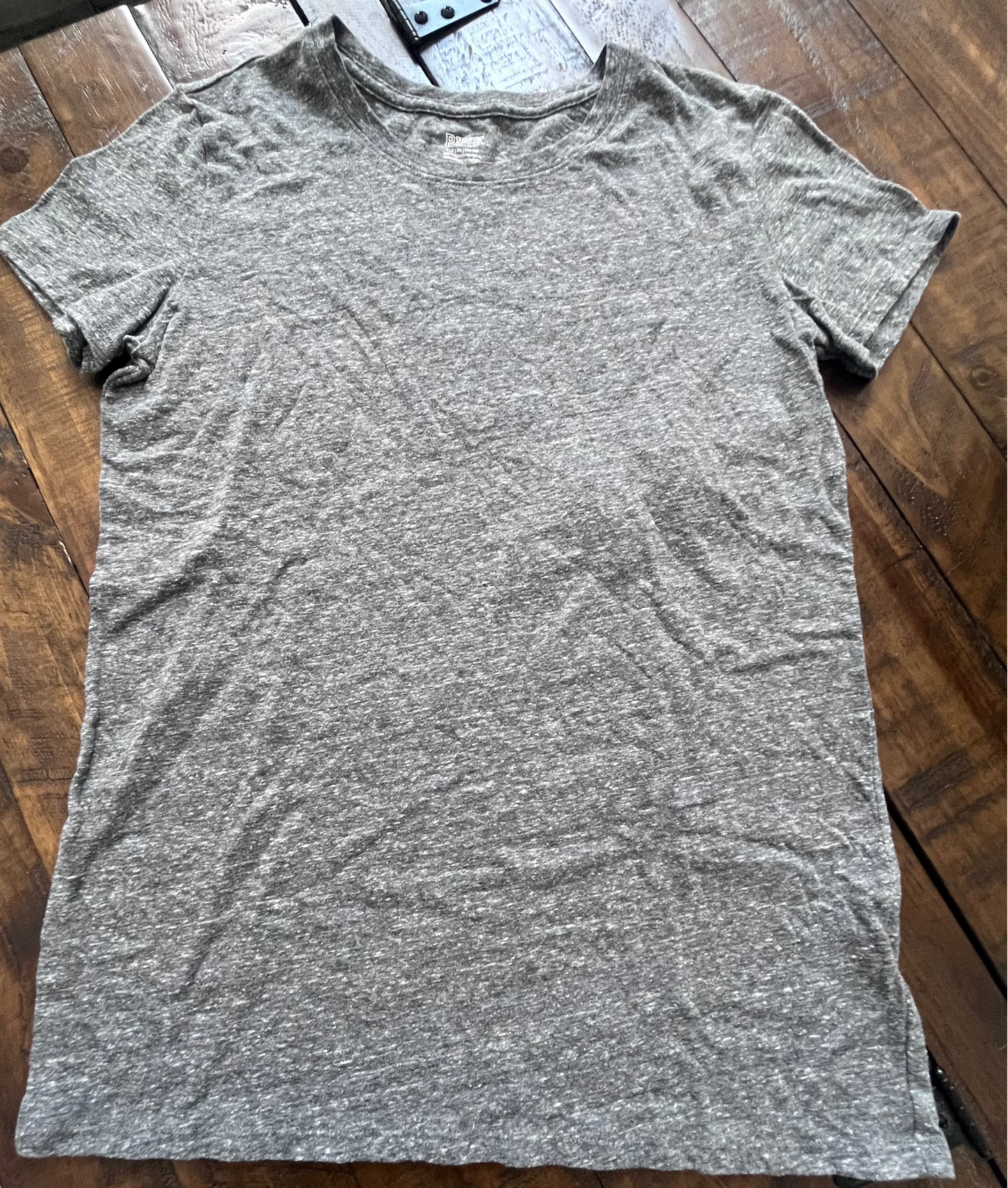 PINK Victoria's Secret Shimmer Burnout Tee – Grey – Size S