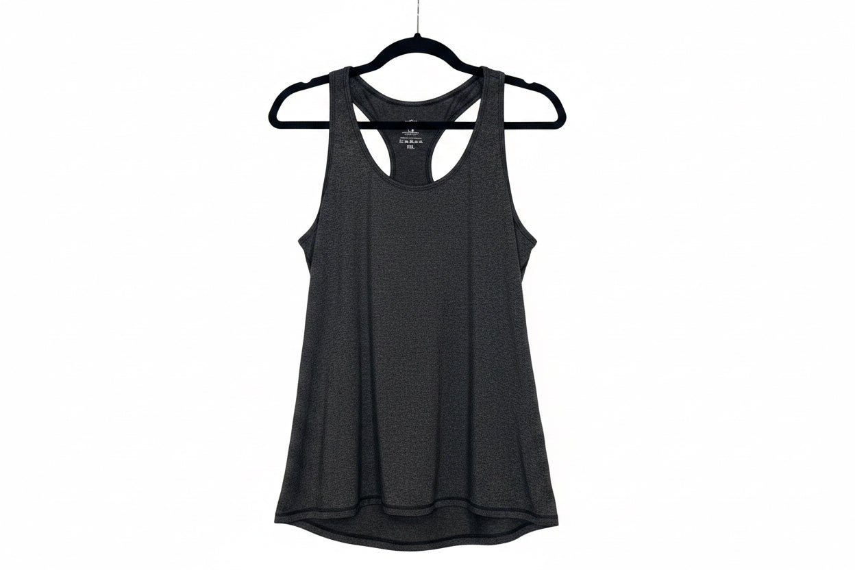 Icy Zone charcoal grey racerback tank top size XXL on hanger