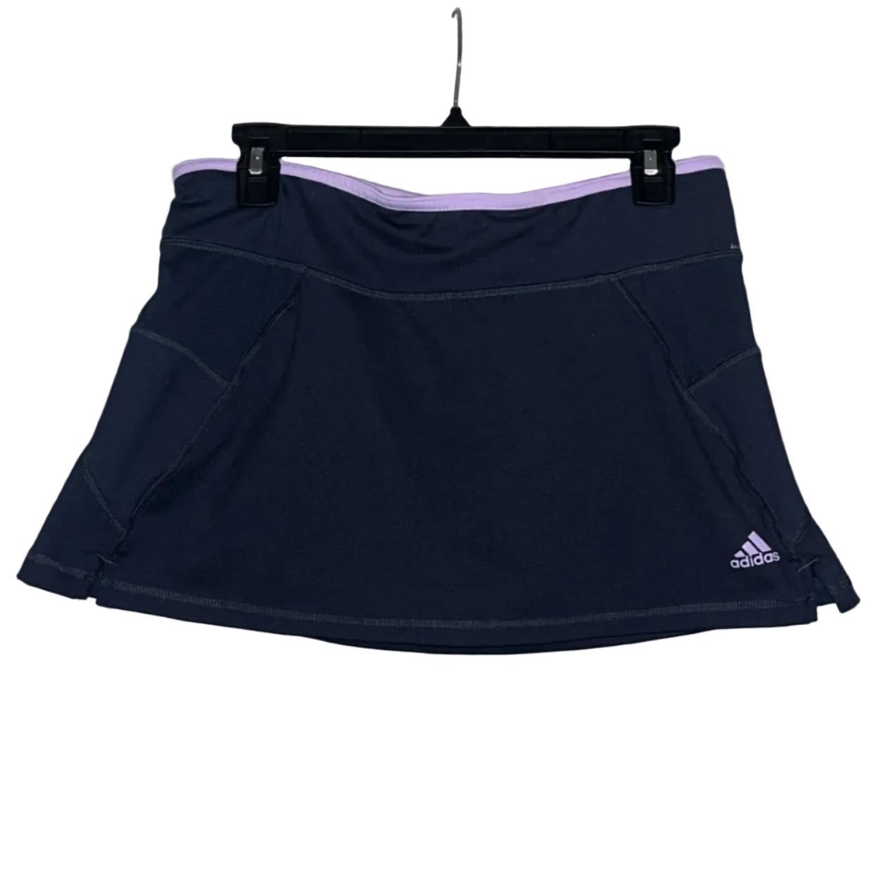 Adidas Climalite navy lavender skort front view