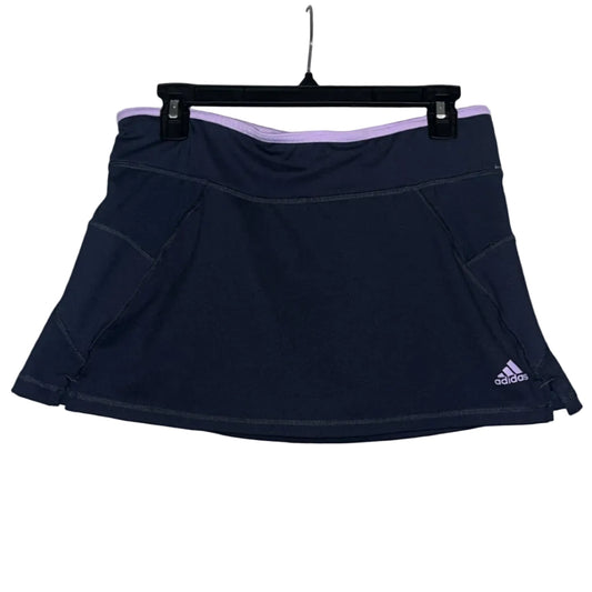 Adidas Climalite navy lavender skort front view