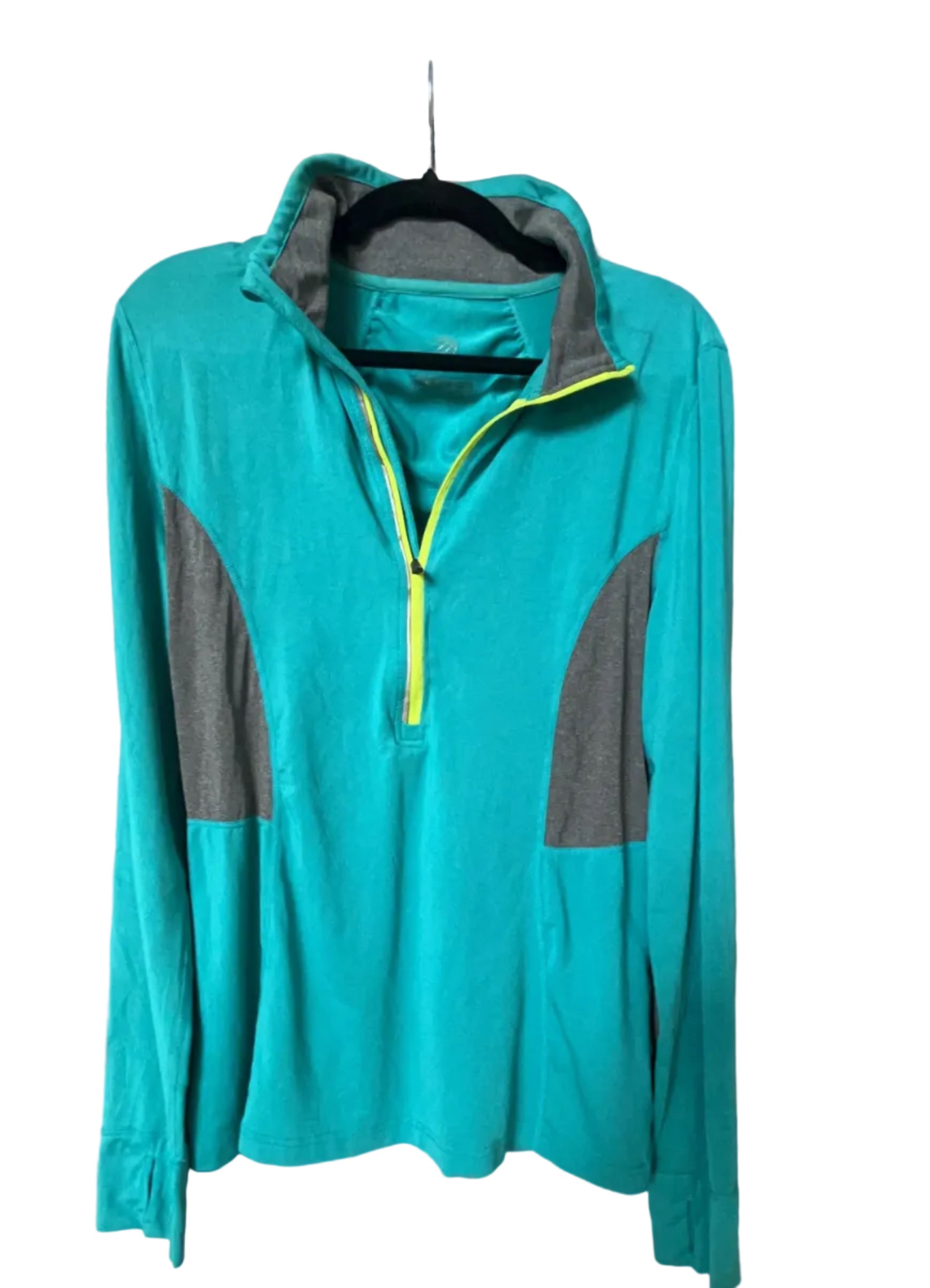 MPG Quarter-Zip Pullover Teal - Front View