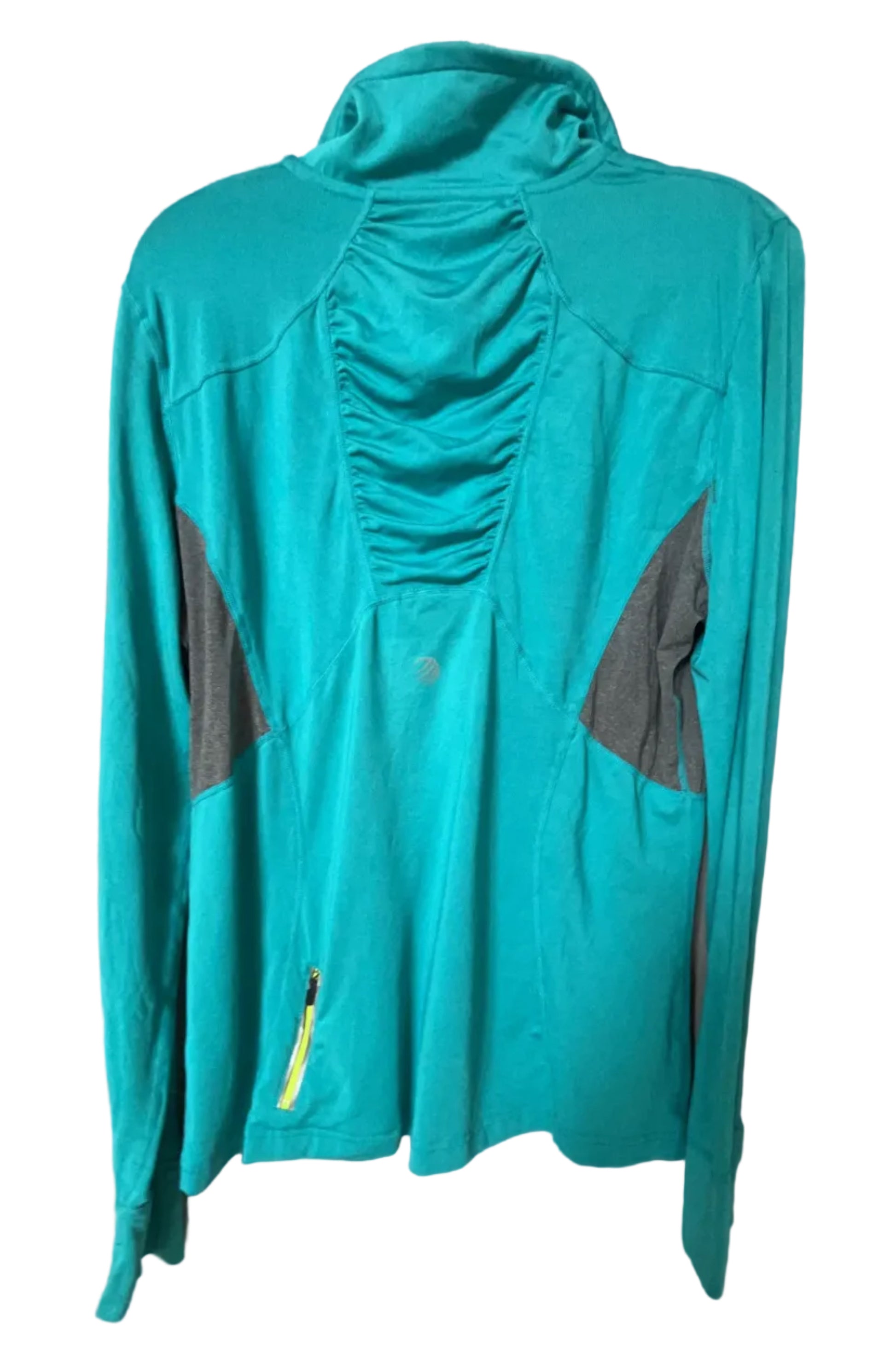 MPG Quarter-Zip Pullover Teal - Back View