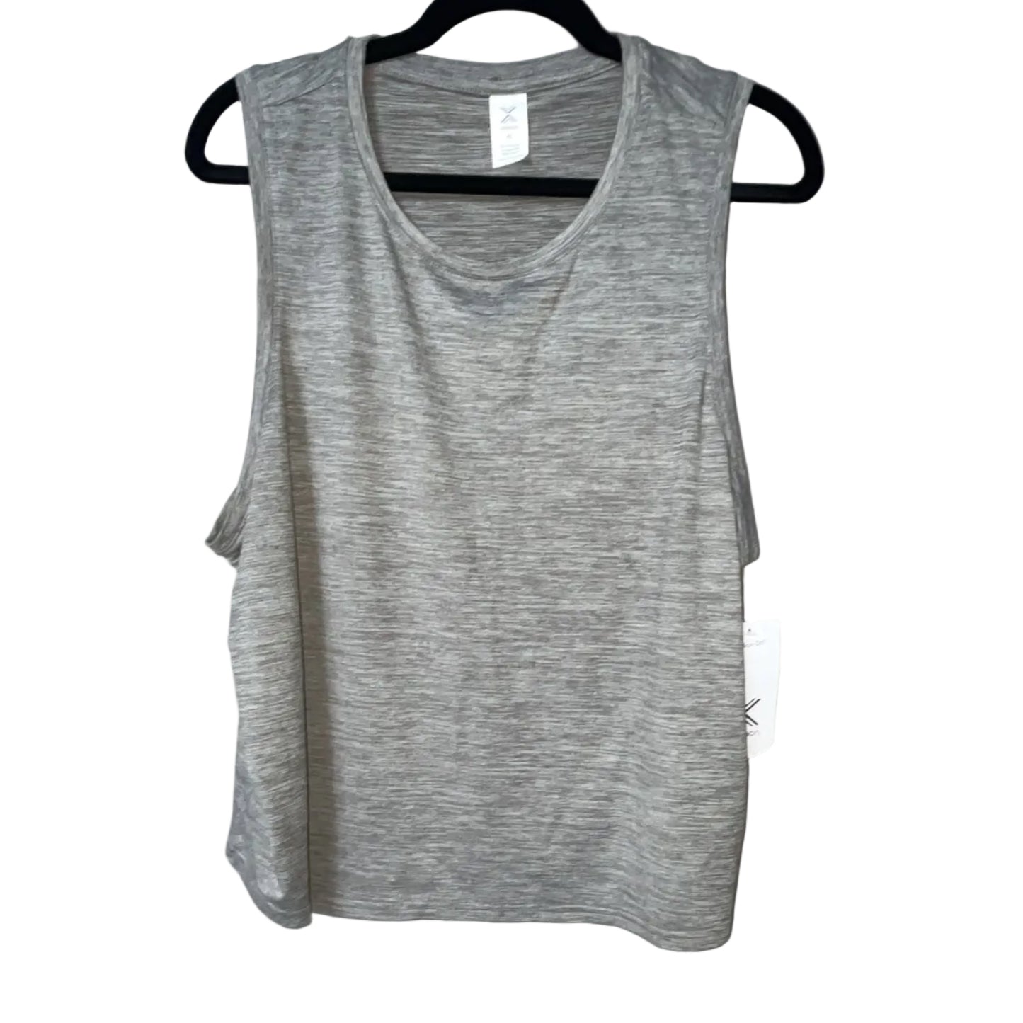 Xersion Space Dye Muscle Tank Heathered Grey - Front View