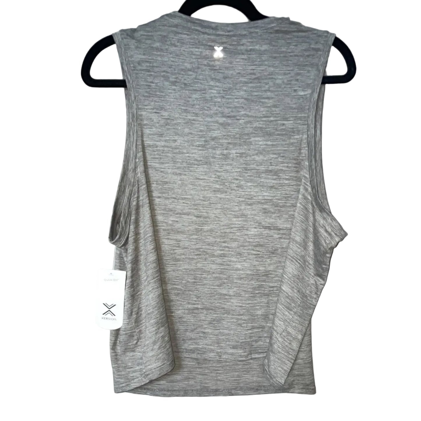 Xersion Space Dye Muscle Tank Heathered Grey - Back View