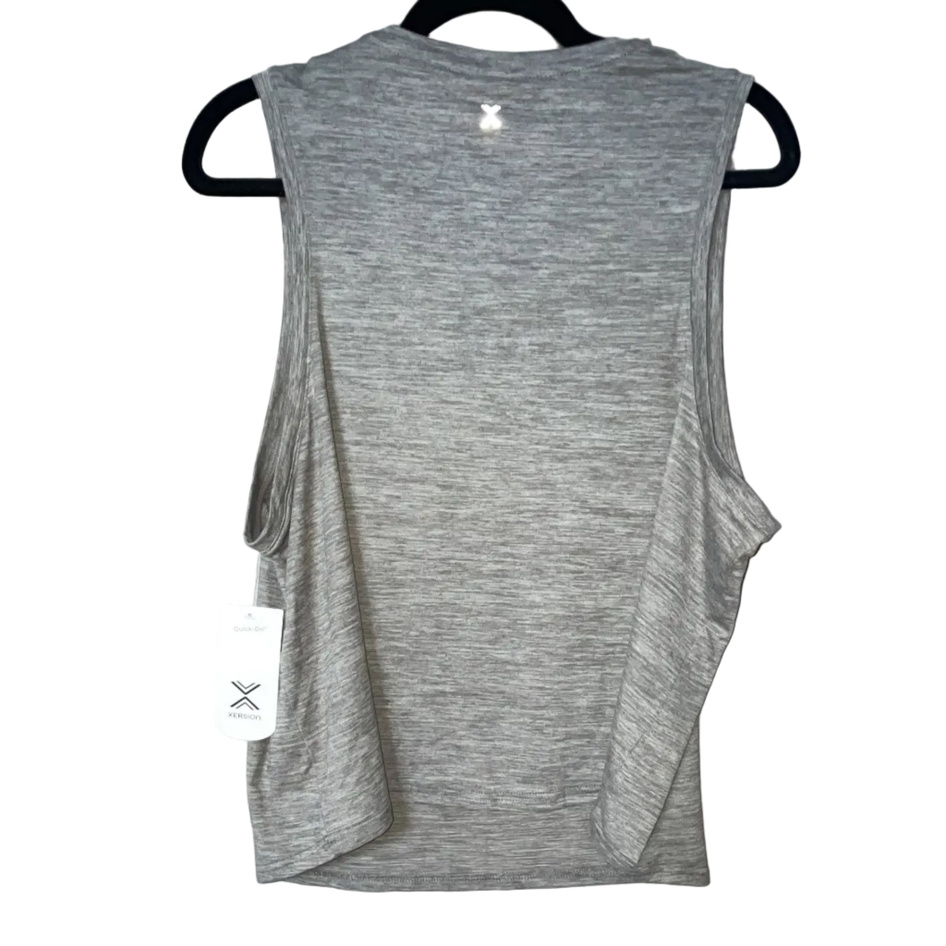 Xersion Space Dye Muscle Tank Heathered Grey - Back View