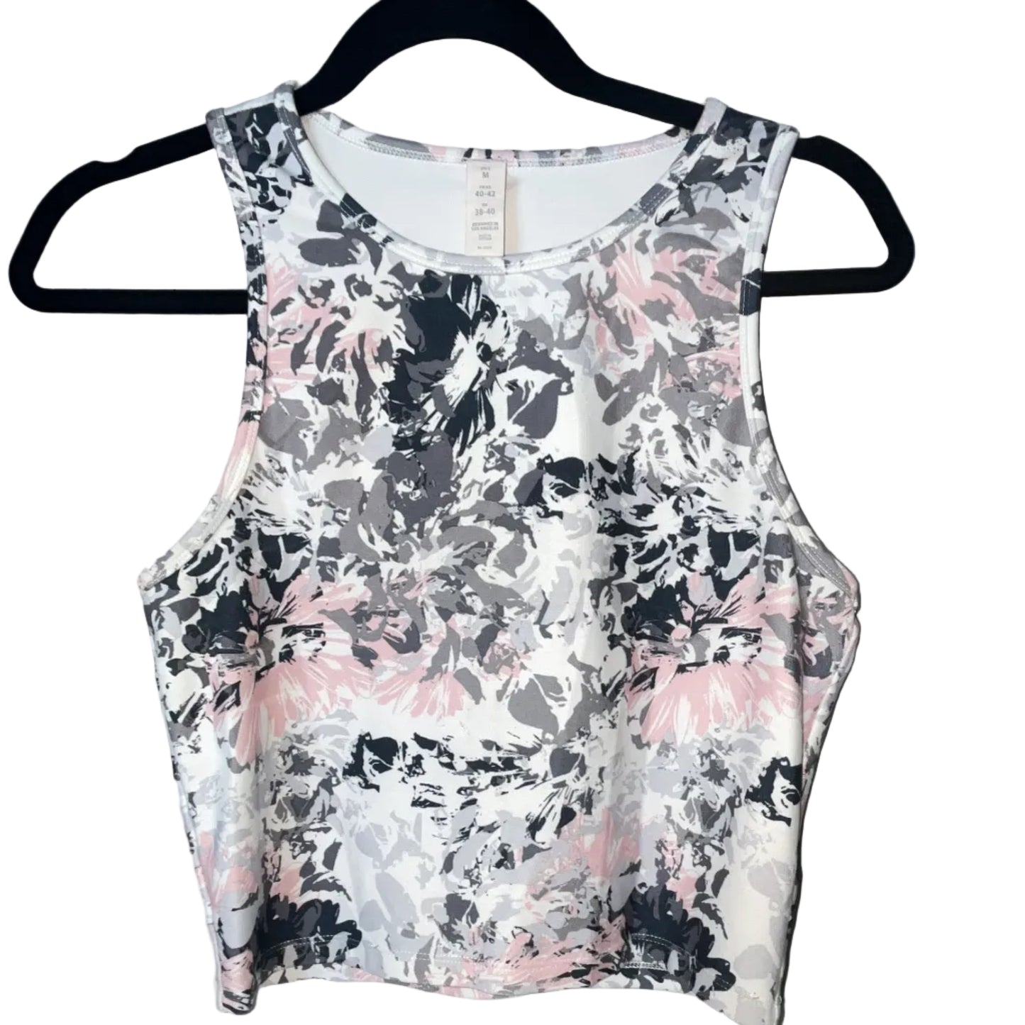 Balance Collection Floral Print Crop Tank - Front View