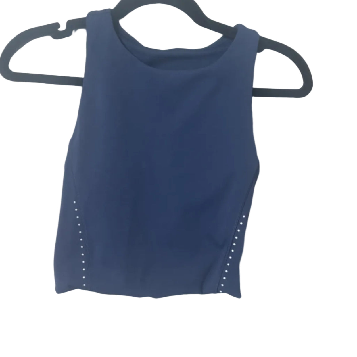 lululemon blue sports bra front view