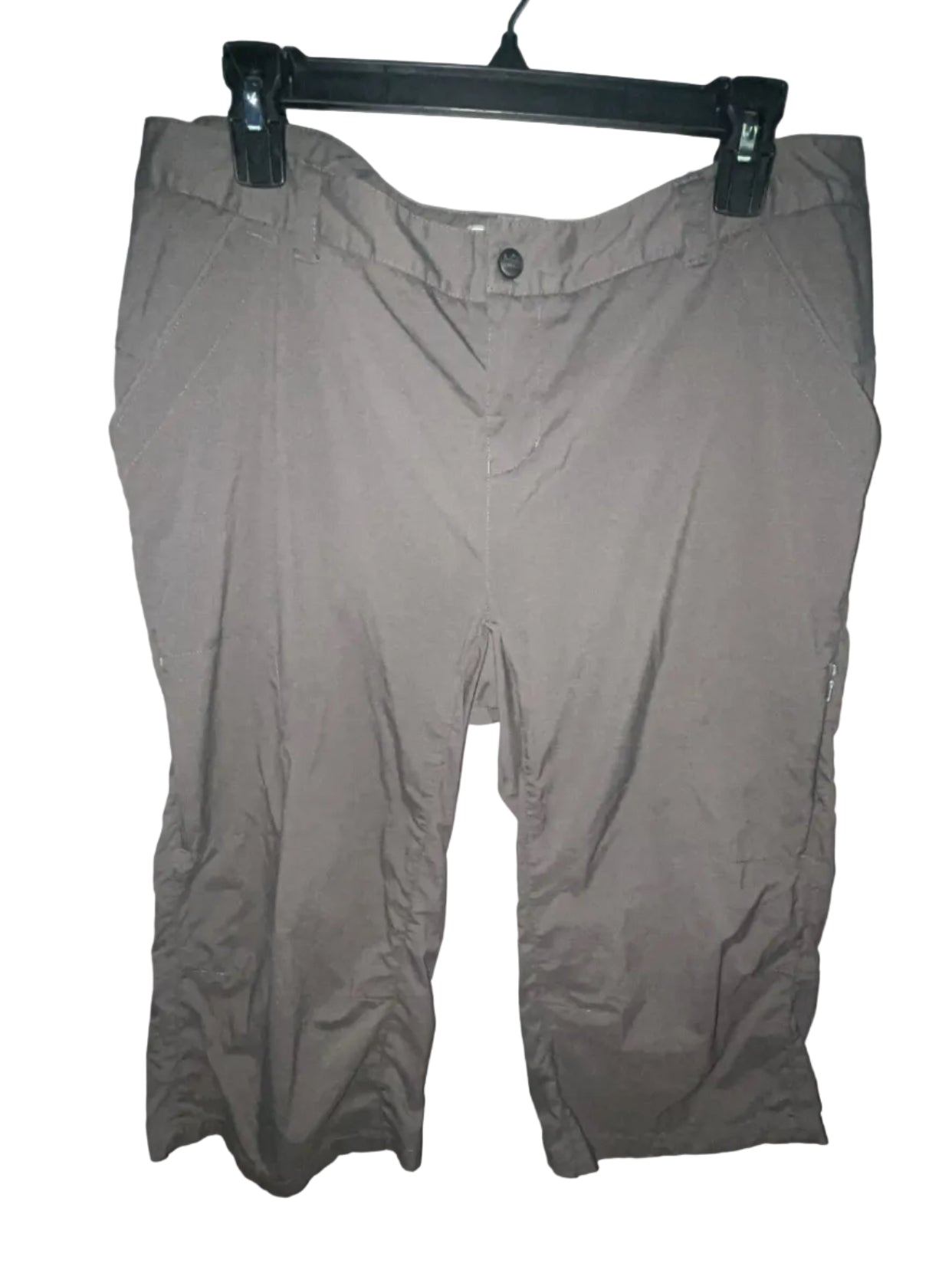 REI grey capris front view size 12