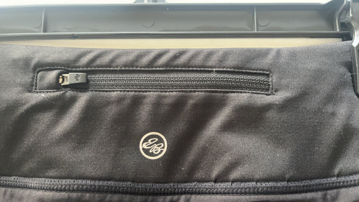 Eddie Bauer Running Shorts - EB Logo and Back Zip Pocket Detail