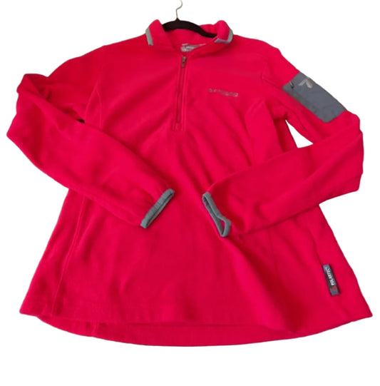 Columbia Titanium and Polartec label on red fleece pullover