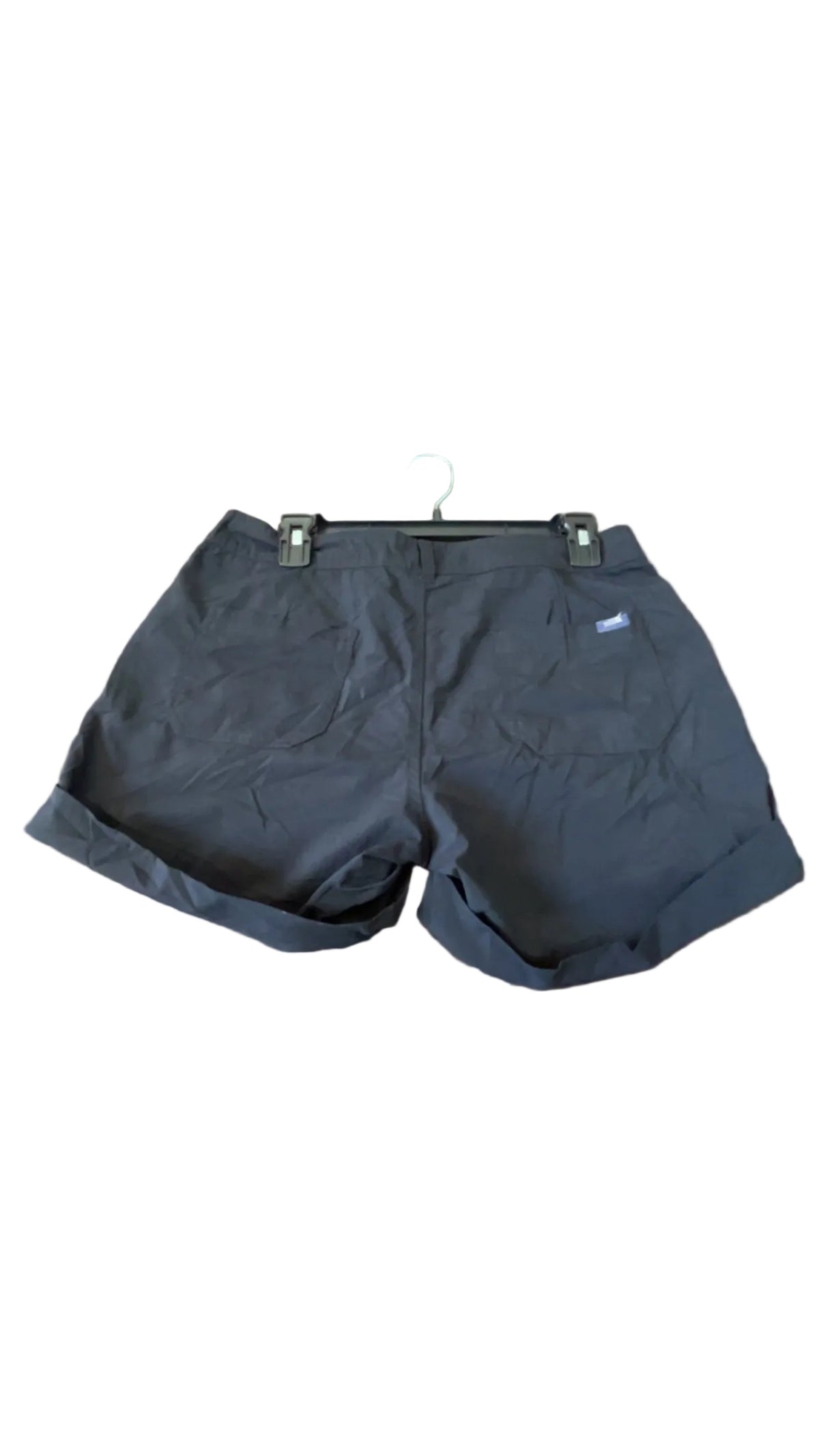 Back view of black The North Face ripstop hiking shorts