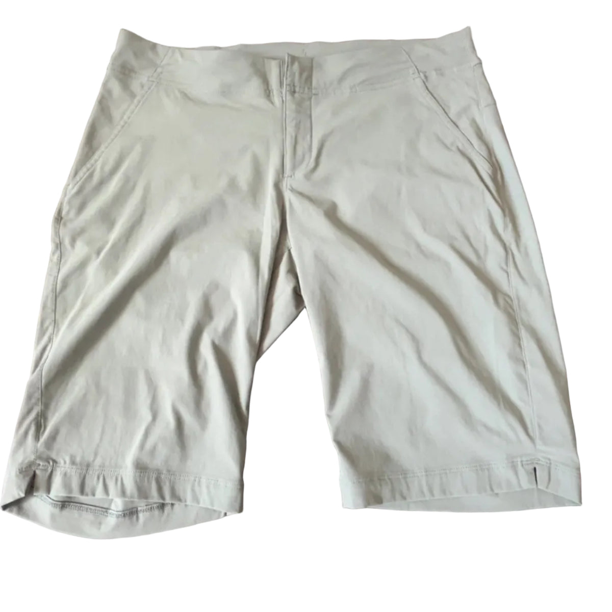 Back of sage green Columbia shorts