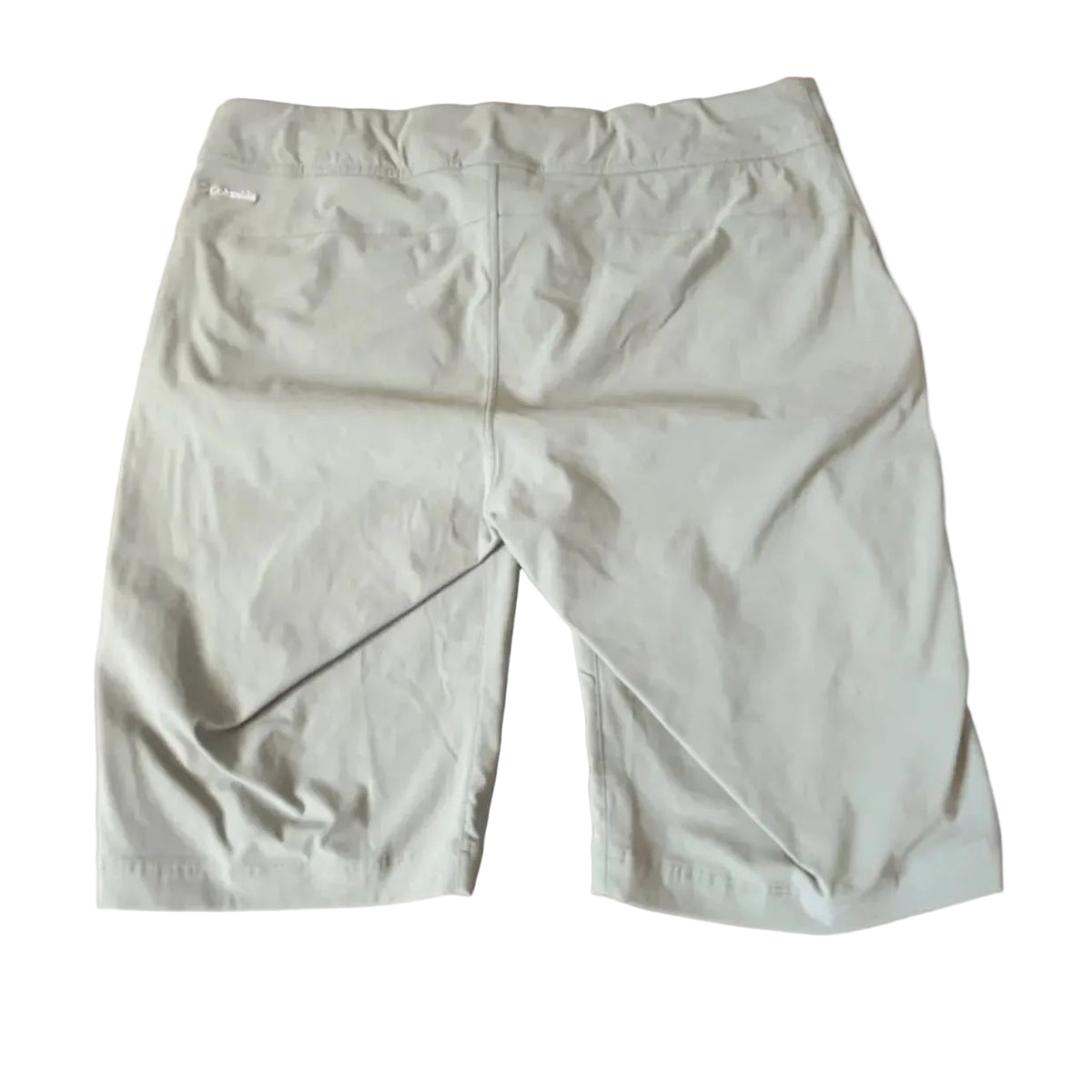 Front of sage green Columbia shorts