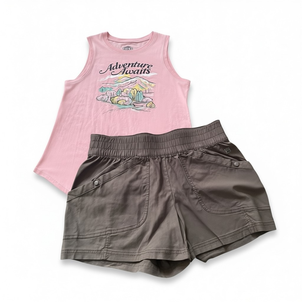 Adventure Awaits Tank & Avalanche Hiking Shorts – Outfit Set