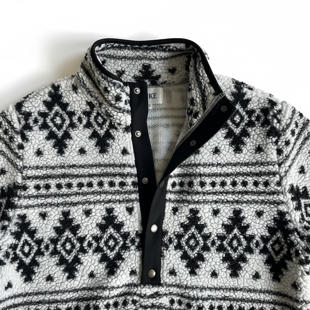 BKE Aztec Sherpa Snap-Front Jacket – Size Medium