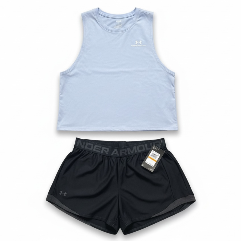 Under Armour Crop Tank & Shorts Set