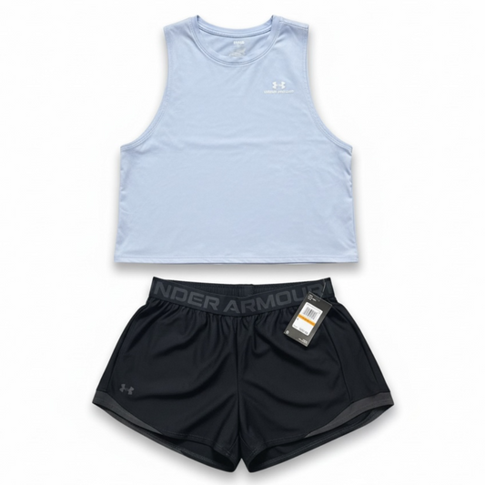 Under Armour Crop Tank & Shorts Set