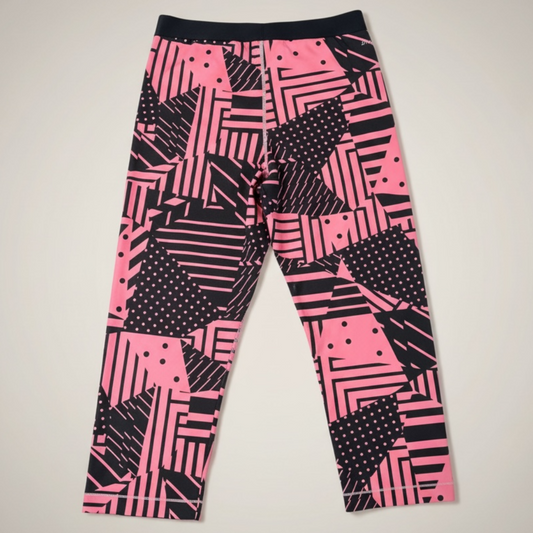 Nike Pro Capris – Pink/Black Print – Size L