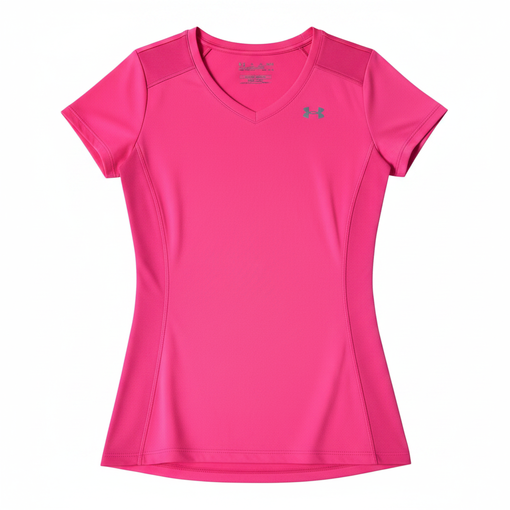 Under Armour Loose HeatGear Tee – Hot Pink – Size M