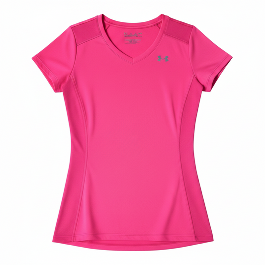 Under Armour Loose HeatGear Tee – Hot Pink – Size M
