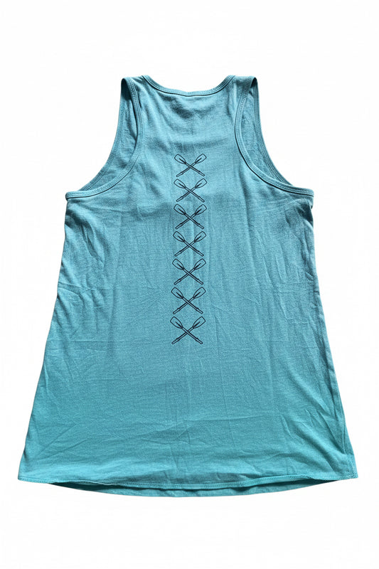 Mohican Adventures Graphic Tank – Teal – Size Medium