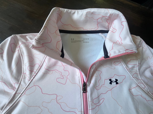Under Armour ColdGear Fitted Half-Zip – Pink – Size Large