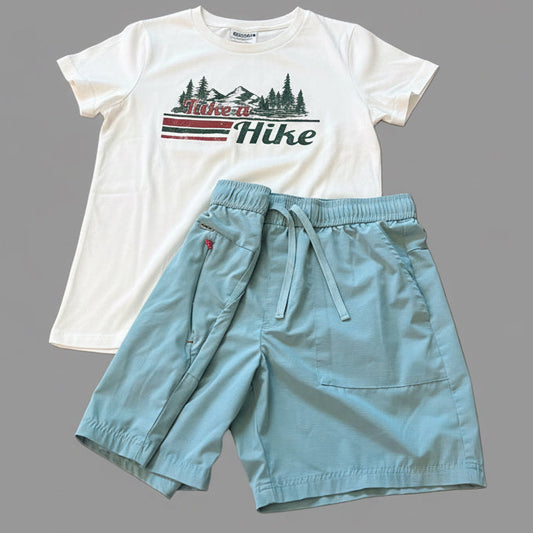 "Take a Hike" Graphic Tee & Avalanche Hiking Shorts Set