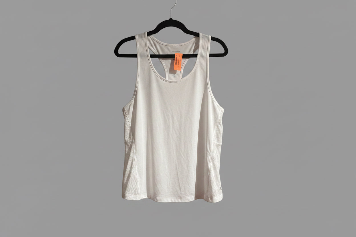 Layer 8 Racerback Tank Top - White