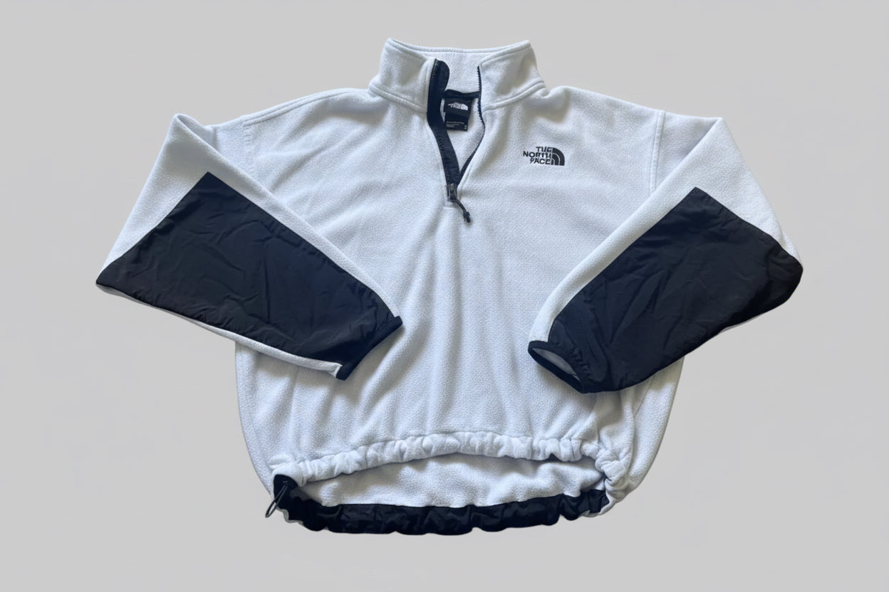The North Face Fleece Quarter-Zip Pullover – White/Black